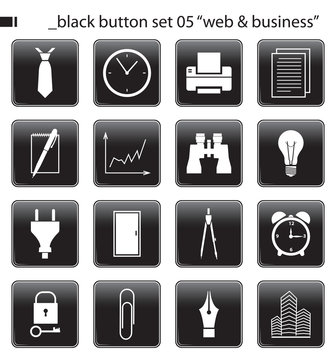 black button set 05 "web & business"