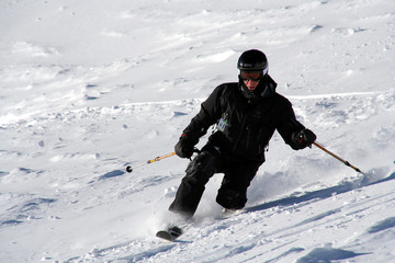 Fototapeta na wymiar telemark skier