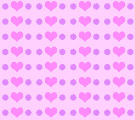 hearts and floral pattern