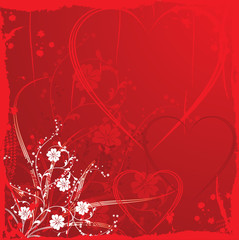 valentine grunge background, vector