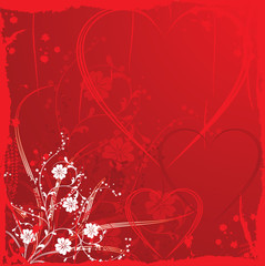 valentine grunge background, vector
