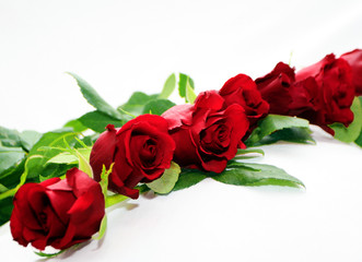 deep red roses garland