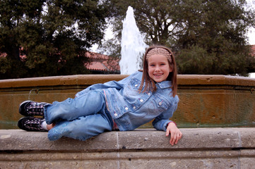 girl with fountain