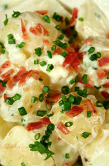 potato salad with bacon and chives