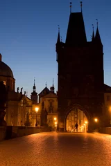 Printed roller blinds walking on charles bridge