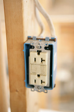 electrical receptacle closeup
