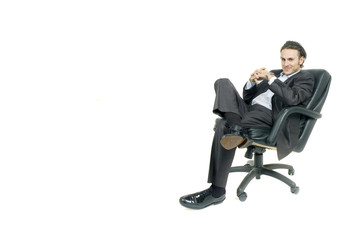 businessman and empty space