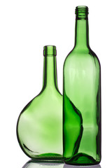 two green bottles