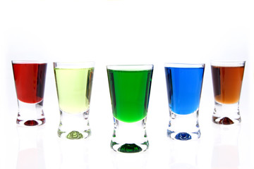 colorful liqueurs