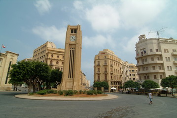 place de l'horloge à beyrouth