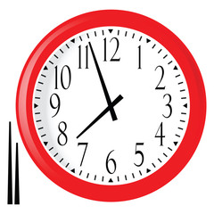 office, school, or home wall clock - vector