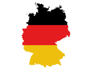 Obraz premium map of germany and flag illustration