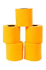 some rolls of toilet paper