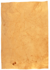 vintage  paper background isolated on white