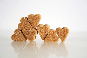 sucres en forme de coeur