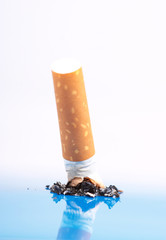 close-up shot on cigarette