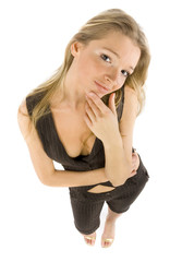 thinking woman