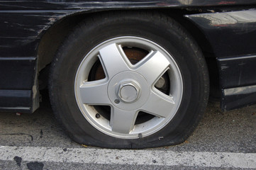 punctured wheel