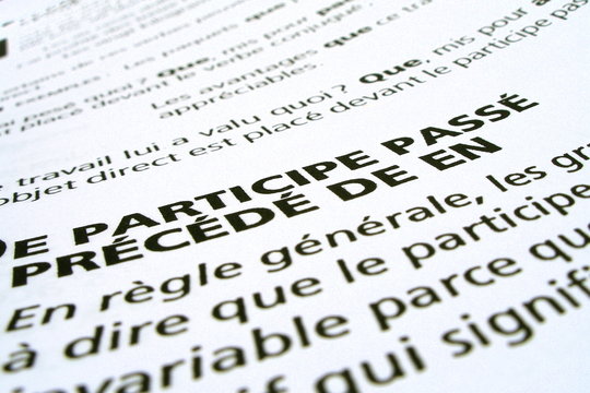 le participe pass&eacute;