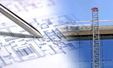 plan d'architecture, stylo & construction