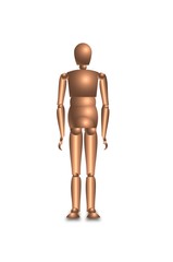 mannequin en laiton doré