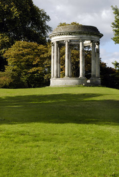 neoclassical ornamental structure in country estat
