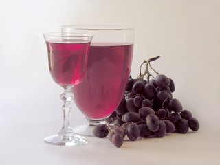 glasses with red wine