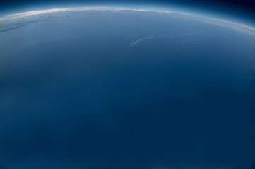 blue planet earth view from an airplane