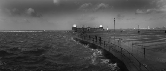 marine lake on a windy winters day