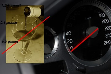 Naklejka premium boire ou conduire