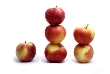 apples isolated on white