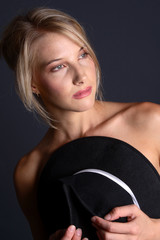 blond cover body hat