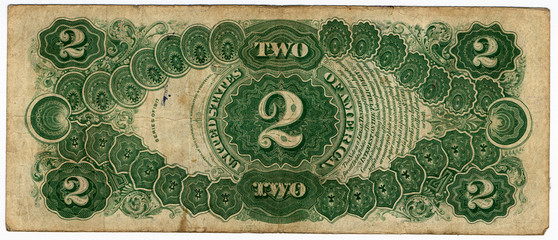 vintage two dollar bill