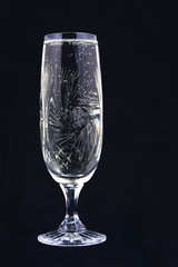 champagne glass with bubbles