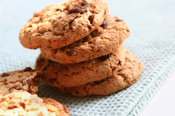 fresh-baked chocolate chip cookies