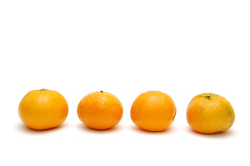 tangerines in a row
