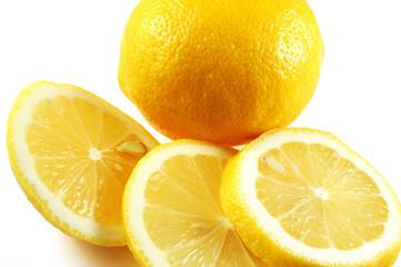 lemon whole and sliced