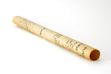 old rolled paper
