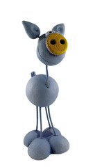 blue pig figurine