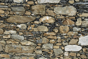 wall made of natural stones.