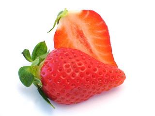 erdbeere halbiert