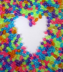 heart in beads