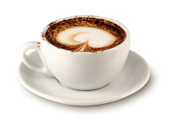 coffee cup with drawing on scum