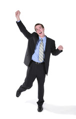 business man celebrating