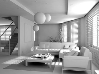 blank modern interior