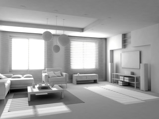  blank modern interior