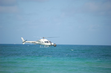 Fototapeta na wymiar helicopter with remote camera mount