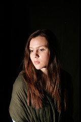 Fototapeta premium woman in the dark