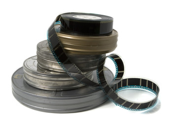 movie film cans and trailer
