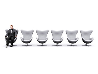 chairs and businessman